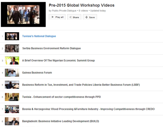 Click to see the PPD Videos from the 8th PPD Workshop delegations
